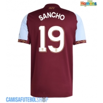 Camisa de time de futebol Aston Villa Jadon Sancho #19 Replicas 1º Equipamento 2025-26 Manga Curta